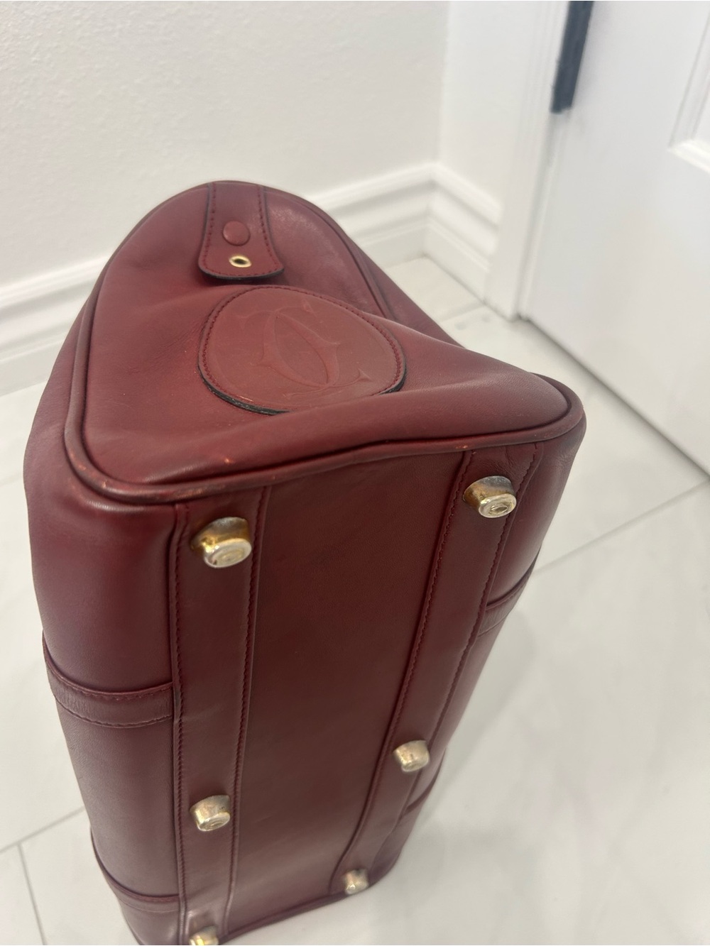 Cartier Leather Boston Bag - Picture 8 of 11